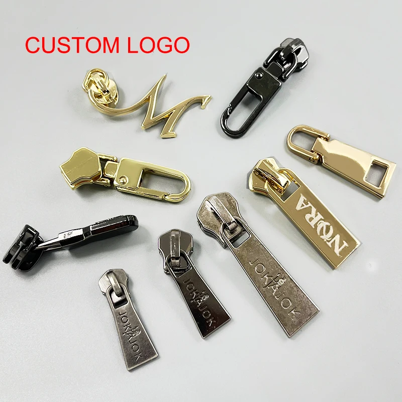 Clothing Handbags Hardware Accessories Zipper Slider Manufacturer Supplier Gold Silver Zipper Pullers #3