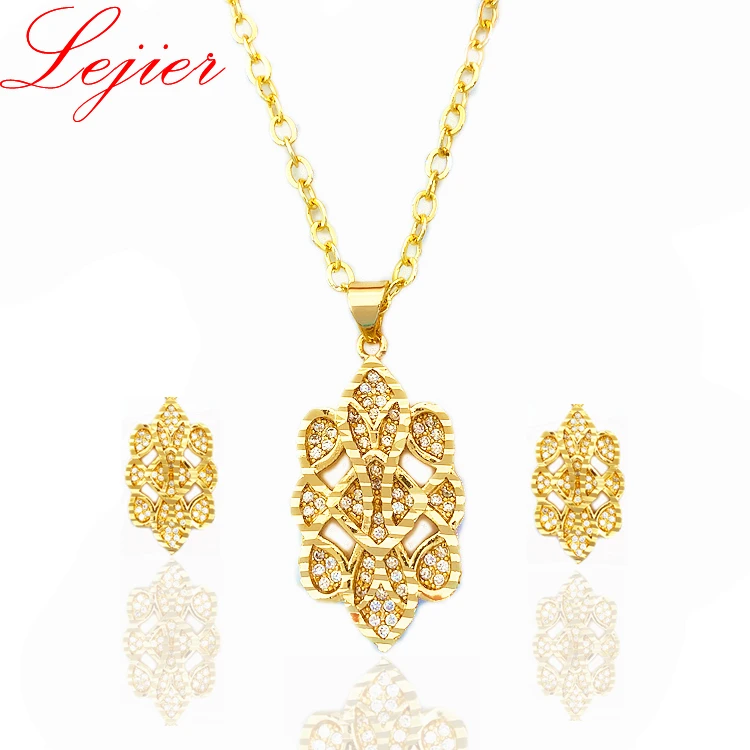 

LEJIER18k gold available for men and women jewelry earrings and pendants two-piece tide exquisite style (excluding necklace)