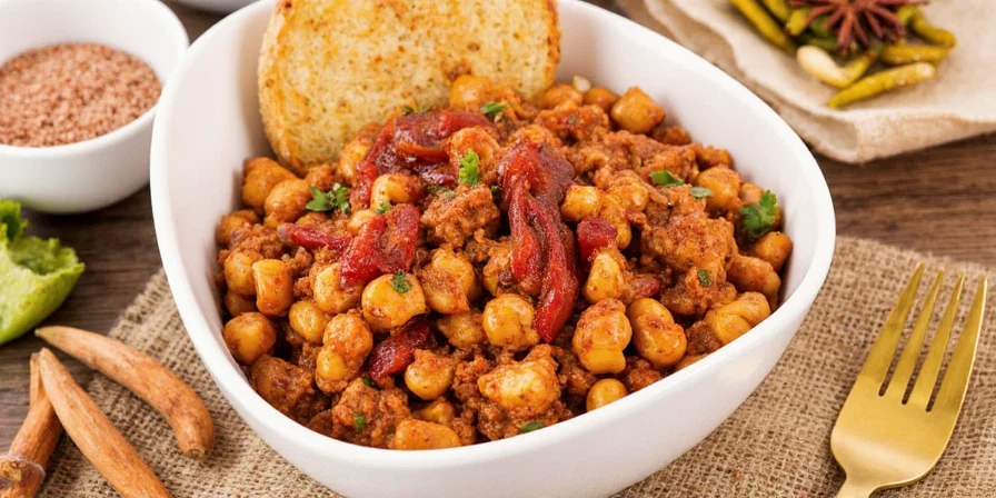 Chicken simmering in a rich red sauce