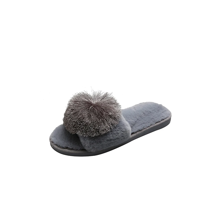 

hot-selling washable winter fur slides, 6 colors