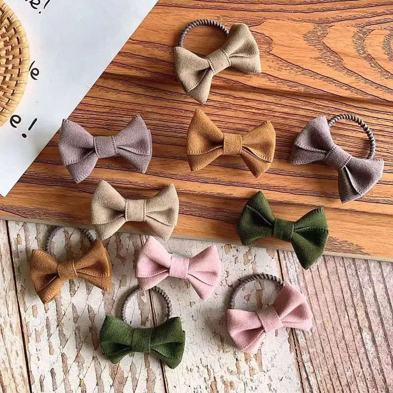 

Children's bow handmade tiara kids clip hair ring hair accessories Rubber band free shipping, Picture