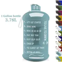 

time marker 3.78L 1 gallon motivational water bottle water jug plastic tritan eco-friendly wide mouth for office outdoor sports