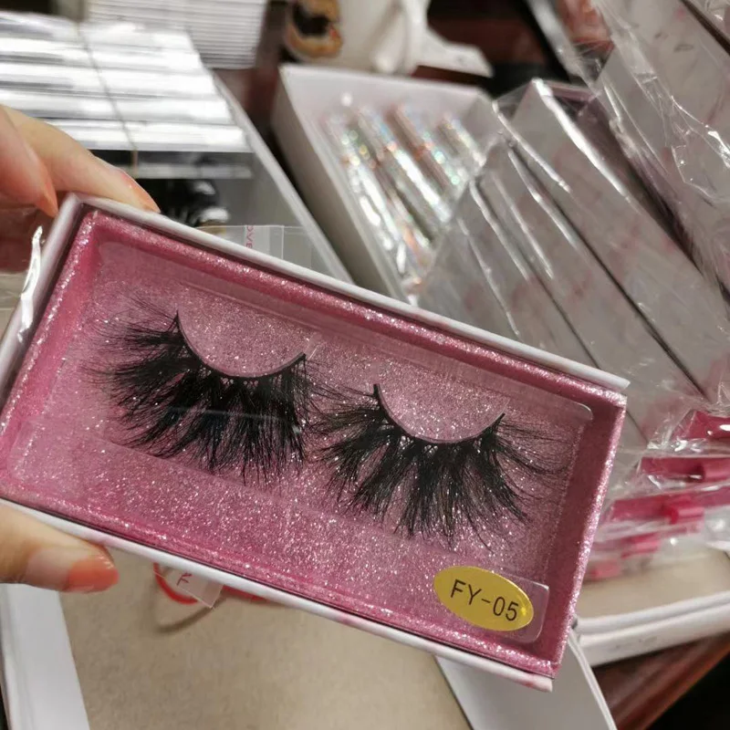 

wholesale best private label silk natural fluffy 3d 25mm mink eyelash vendor