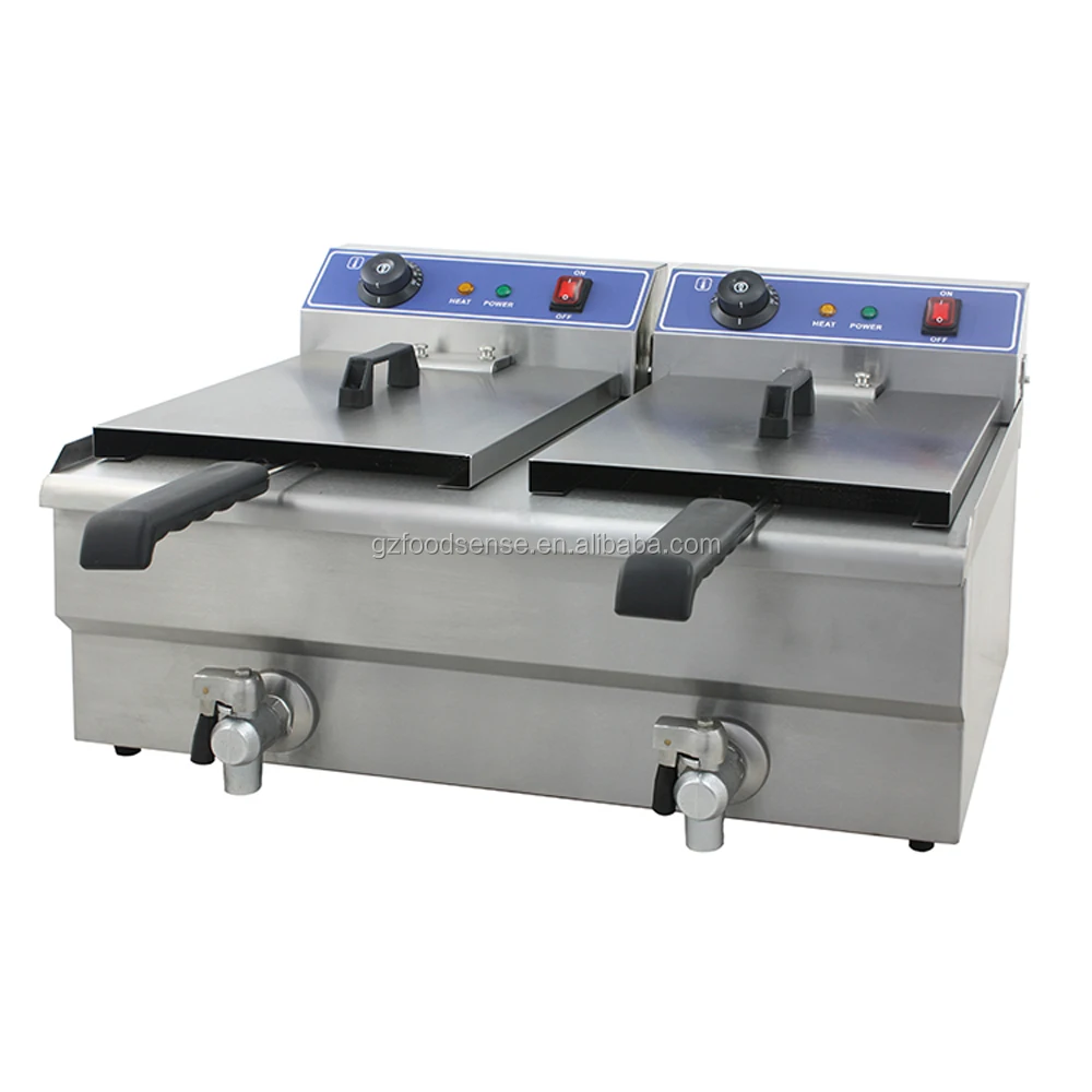 Commercial Kitchen Equipment 220v 2tank 2basket Electric Deep Fryer Price Philippines Buy