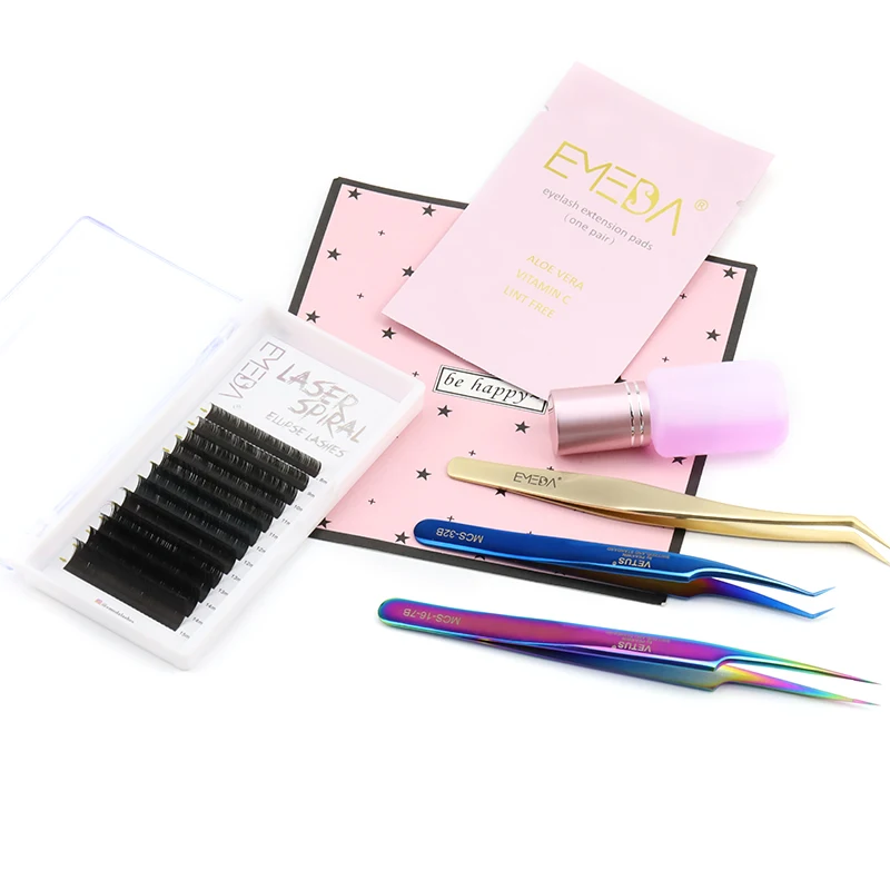 

Handmade individual classic volume bulk private label eyelash extension korean cashmere black matte silk eyelash extension