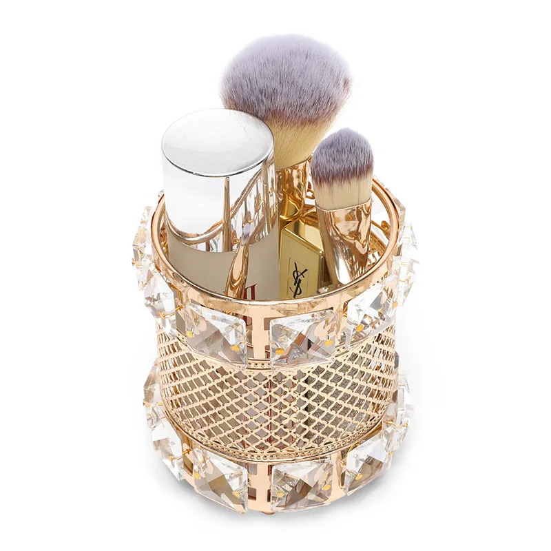 

Creative Gift Cosmetic Brush Storage Container European Crystal Pen Holder Ornament Acrylic Storage Office Stationery