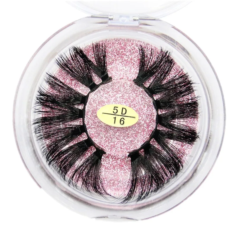 

5D Chemical Fiber False Eyelashes Crueltyl Free Fluffy Lash Synthetic Hair 25-30mm Dramatic Eyelashes