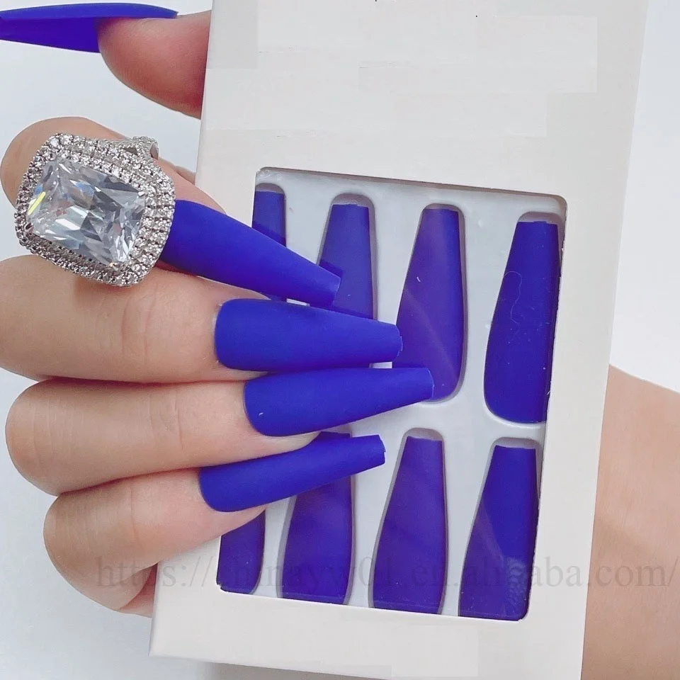 

24Pcs/set 1 Sheet Nail Sticker DIY Full Cover Nails Tip Fale Press Designs Press on Nail Tips, Picture
