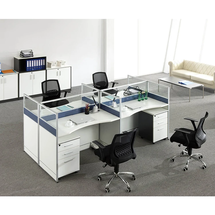 Wooden Office Table Design Office Cubicle Design 4 Way Workstation