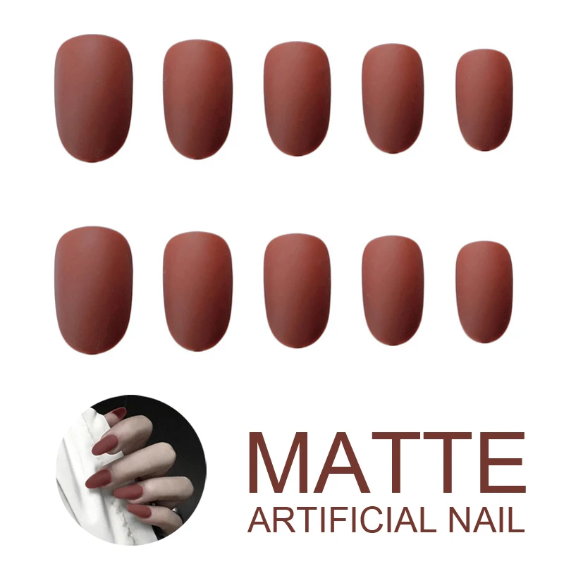 
Fake Nail Tips Full Cover Half Cover Press On Nails False Nails Matte Artificial Fingernails 