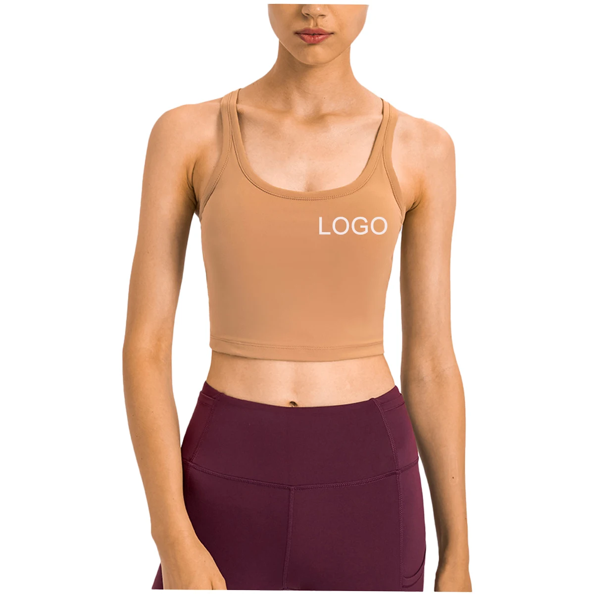 

New Add Colors Gymwear Crop Top Wholesale Blank Yoga Bra Sports Gym Crop Tops Fitness Active Wear With Removable Pads For Women