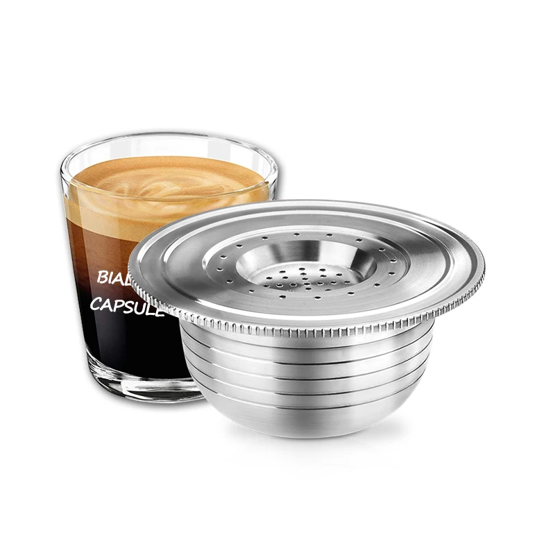 

Amazon Top Seller Stainless Steel Coffee Filter Refillable Capsule Reusable Coffee Capsule For Bialetti, Silver