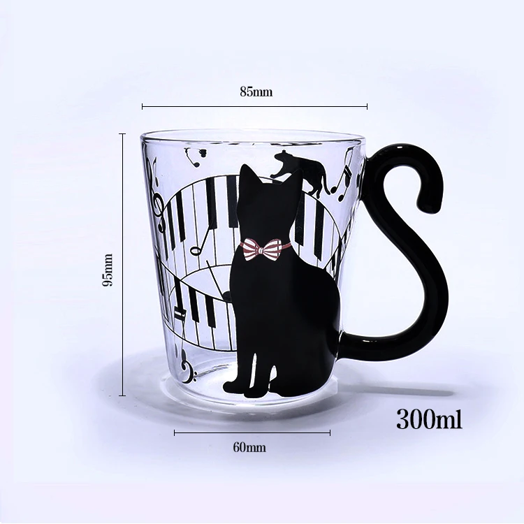 

Cat Mug 300ml Milk handle Cup coffee tea breakfast Creative Cartoon Cute Mugs