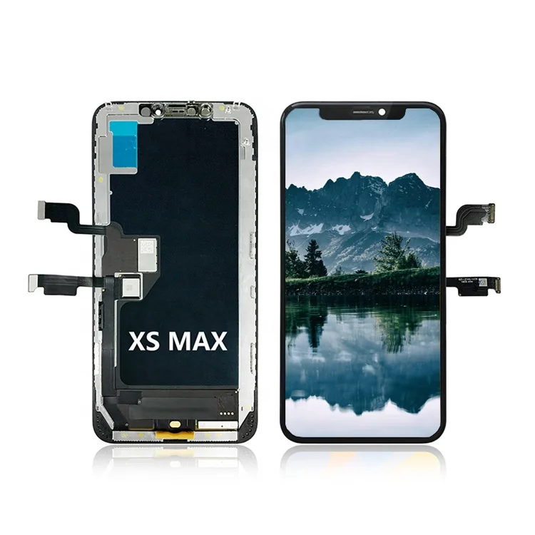 

ZC wholesale mobile phone lcd touch digitizer Hard OLED phone LCD for iphone XS MAX, Black,white