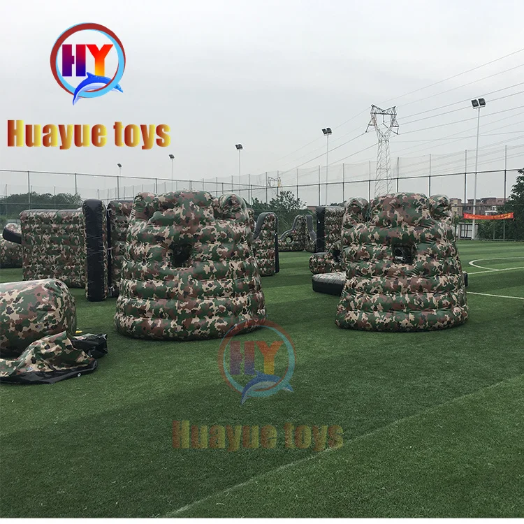 Factory Camouflage Cheap Paintball Inflatable Wall Bunker  Inflatable Paintball Wall