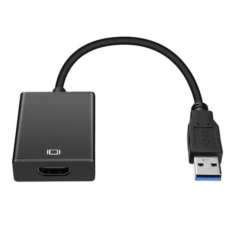 

USB 3.0 To HDMI female Audio Video Adaptor Converter Cable For W 7/8/10 PC, Black, black or white