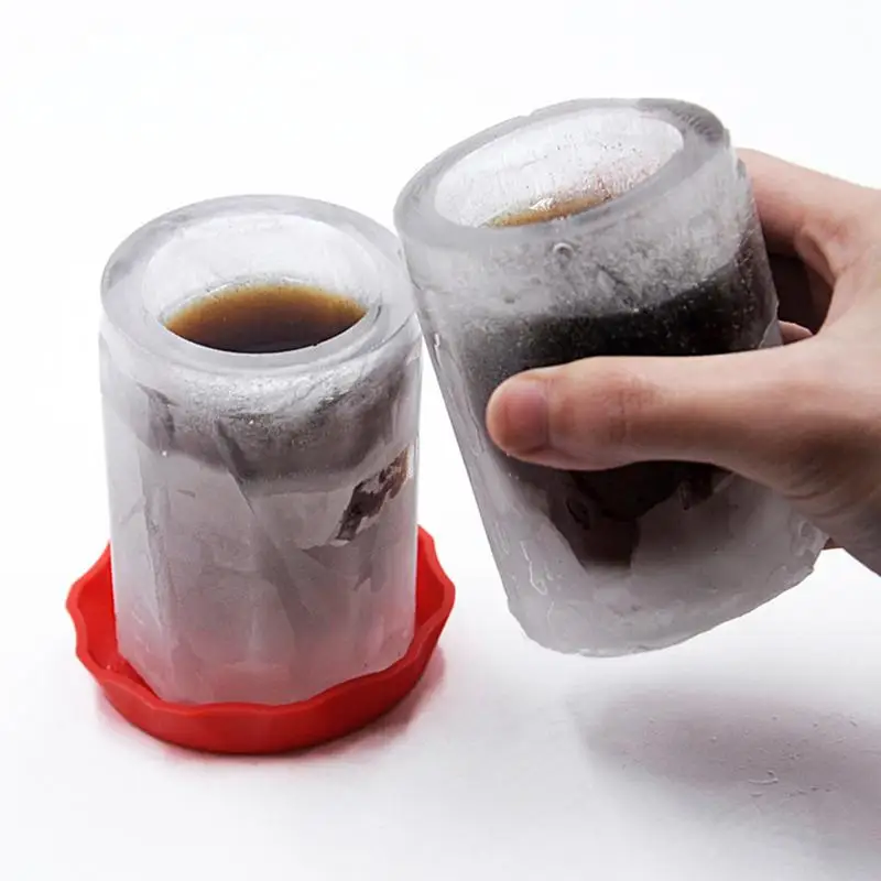 

1PCS New Cup Shape Rubber Kitchen Accessories Frozen Ice Cream Tools DIY Ice Cube Shot Glass Freeze Mold Cooking Ice Trays, As picture