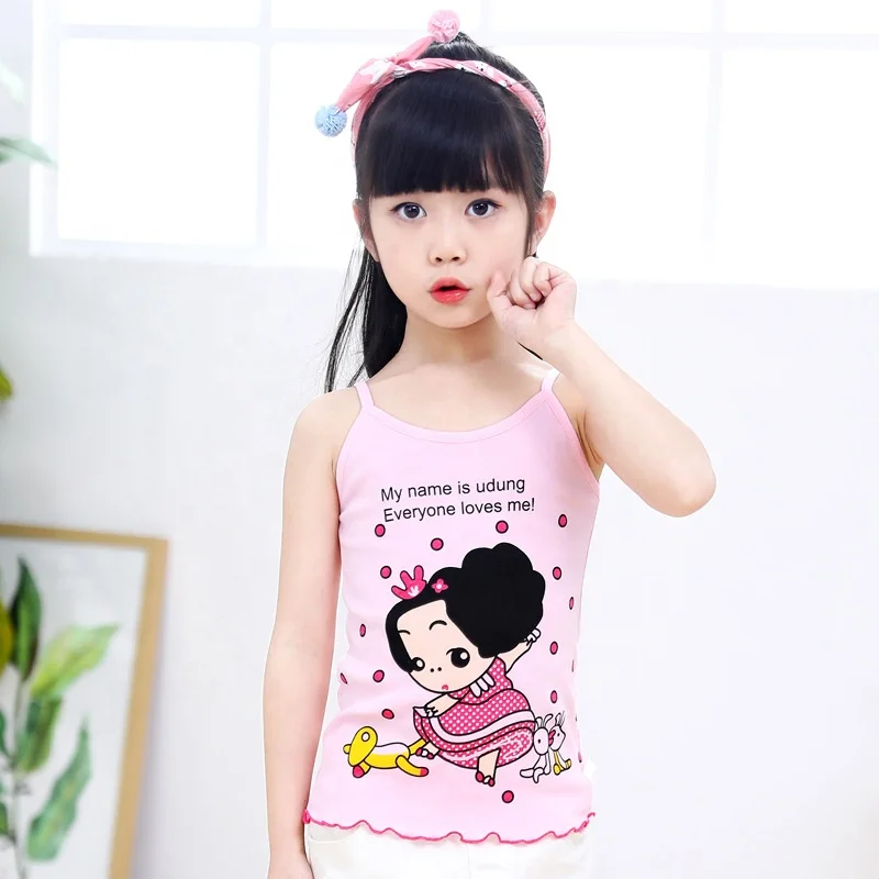 

Multi color 2021 girls vest kids clothing summer toddler girl clothes cute