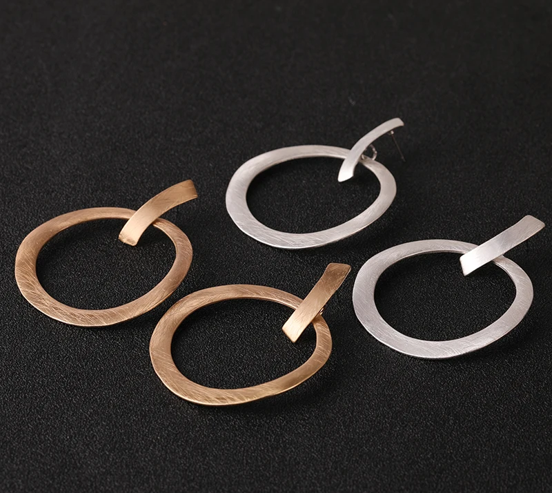 

TongLing Alloy Sliver Gold Plated Luxury New Design Big Loop Circle Hoop Earrings Jewelry for Woman