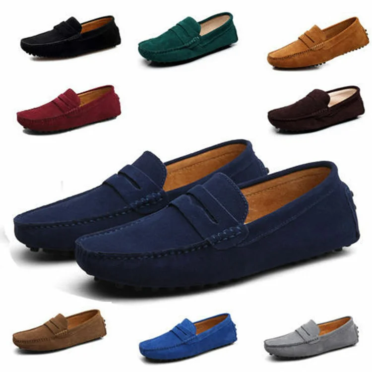

Comfortable Winter Warm Faux Fur Soft Cow Suede Driving Penny Loafer Moccasins Dress Flats Shoes for Men