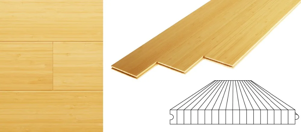 
Horizontal natural solid bamboo flooring with FSC certificate 