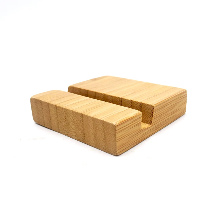 

Universal Tablet Desktop Bamboo Mobile Holder Wooden Cell Phone Stand for iphone ipad, Natural