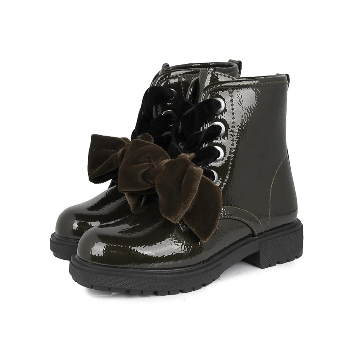 New Design Black Patent Leather Children Girls Ankle Winter Boots Kids Shoes Buy Children