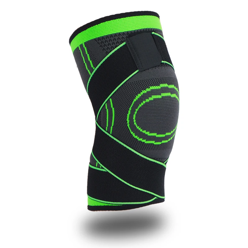 

New compression Coming Knee Wholesale Support With Adjustable Straps Sport knee support brace for meniscus osteoarthritis, Green,black,orange