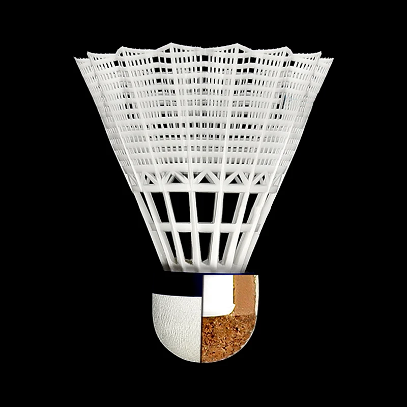 

whizz model 880 12pcs/tube nylon badminton for sport training, White