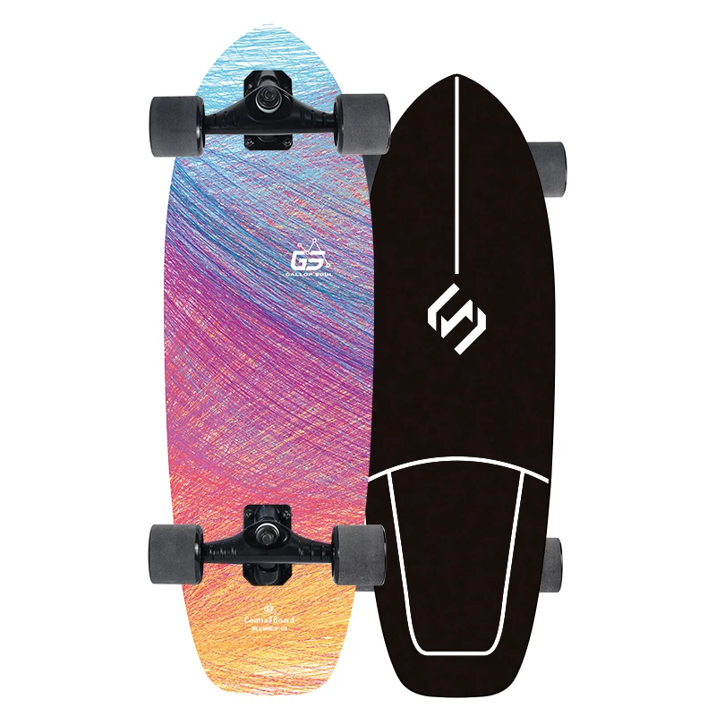 

GS Surfskate Skateboard 30inch Direct Custom OEM With 7 Ply Maple Wooden Deck CX4 or CX7 or S7 truck gallosoul For Adults, Customized color