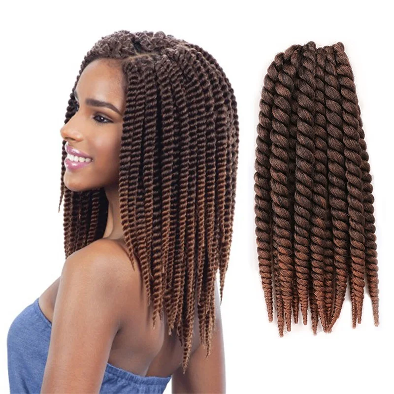 

LW-59QT Wholesale Synthetic Hand Crotchet Hair Braids ombre Braiding hair Havana mambo Twist Hair Women Wig, Color list attached