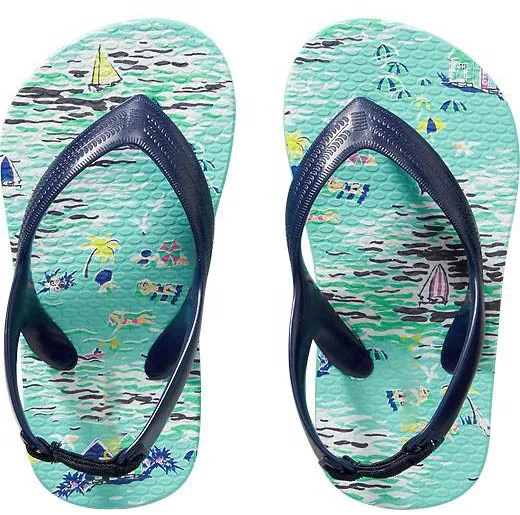 
Children Rubber Slippers Custom Printed Flip Flops 