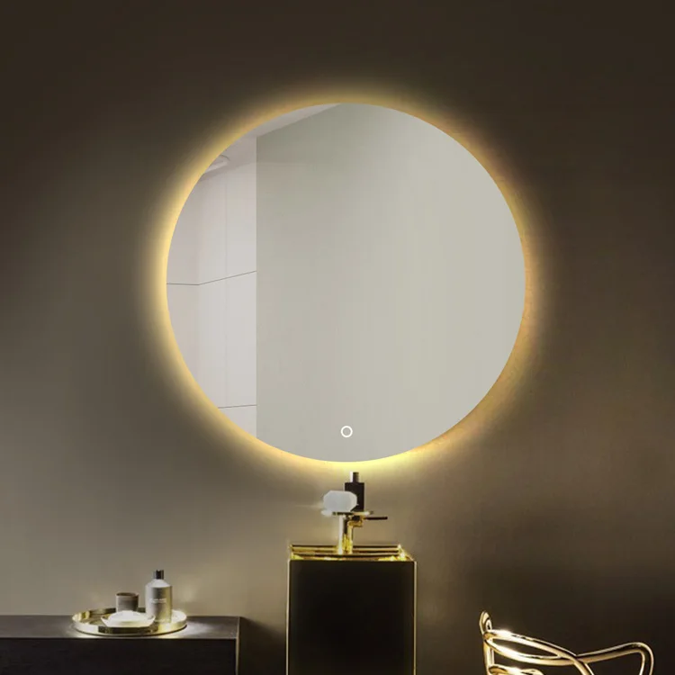 new design smart illuminated vanity bathroom soft elegant compact led mirror round light