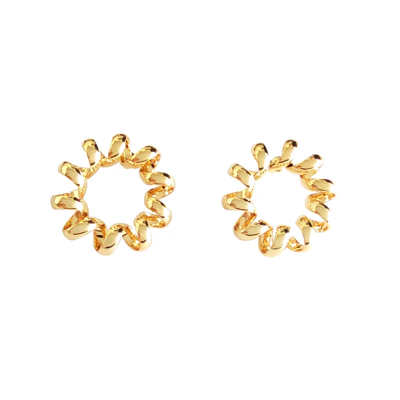 

Wholesale Telephone Wire Earring 18K Gold Plated High Quality Earrings for Women