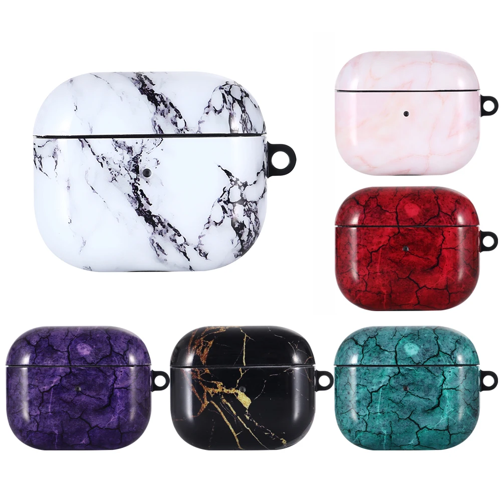 

IMD Marble Pattern Cover For Airpod 3 Shockproof Protective Case for Apple AirPods 3 2021 Cover