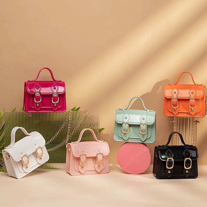 

wholesale women bags 2021 Jelly Purse Kids Girls ladies Chain Handbags For Women pvc Small mini Hand bags Messenger Jelly Purse