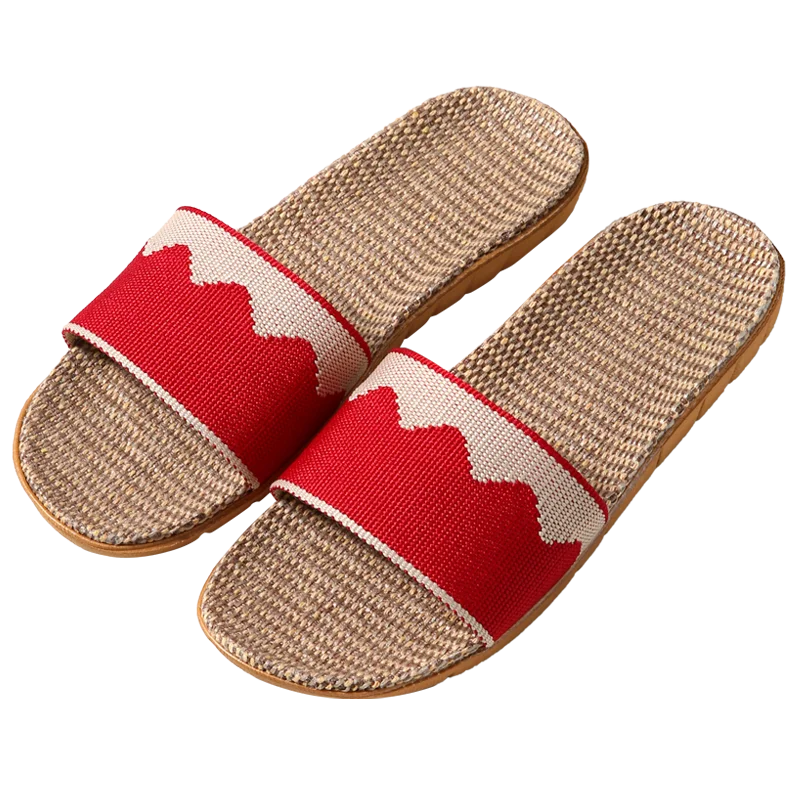 

Couple Indoor Bedroom Slides Household Cotton linen Slippers Men Women Soft Casual Sandals, Solid color