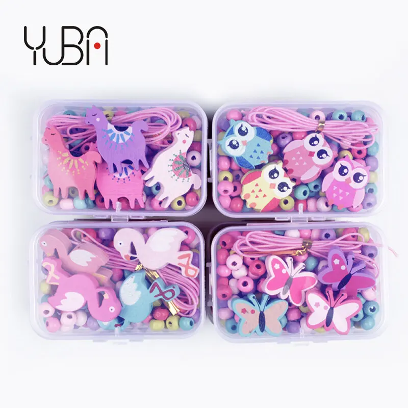 

DIY Handmade Beaded Toy Accessory Set Children Creative Necklace Bracelet Girl Jewelry Making Toys Educational Toy Children, As shown