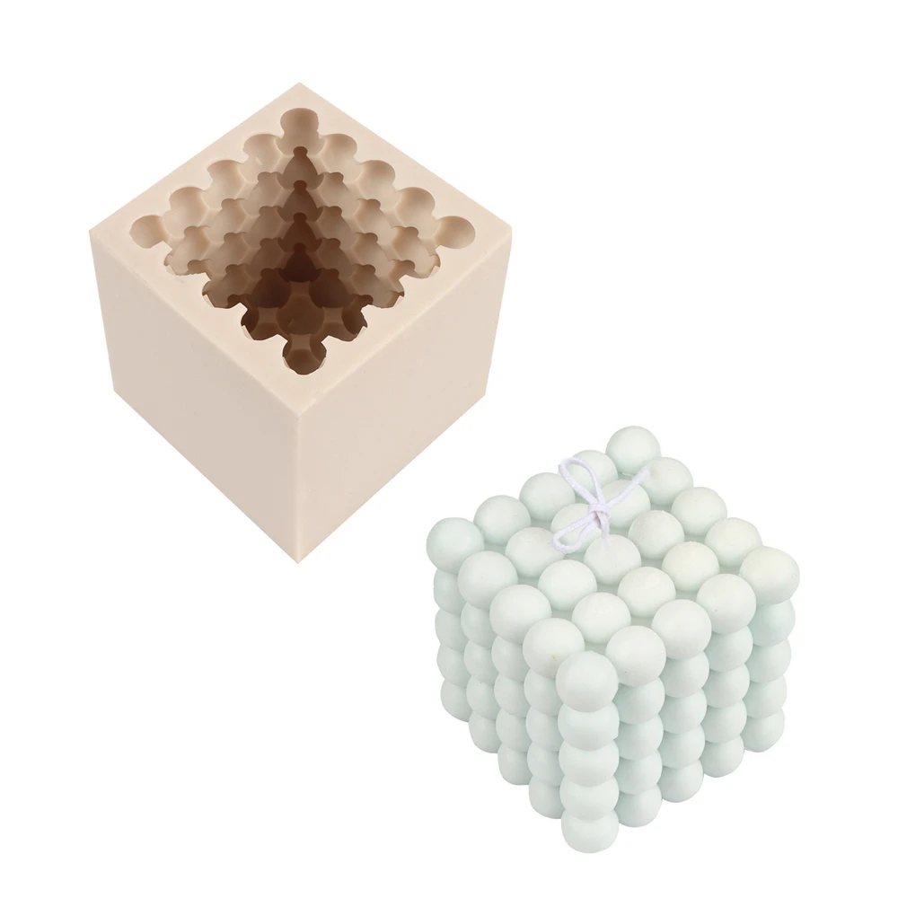 

B-3057 large cube bubble candle mold ball cube soap molds Rubik's Cube Silicone Mold