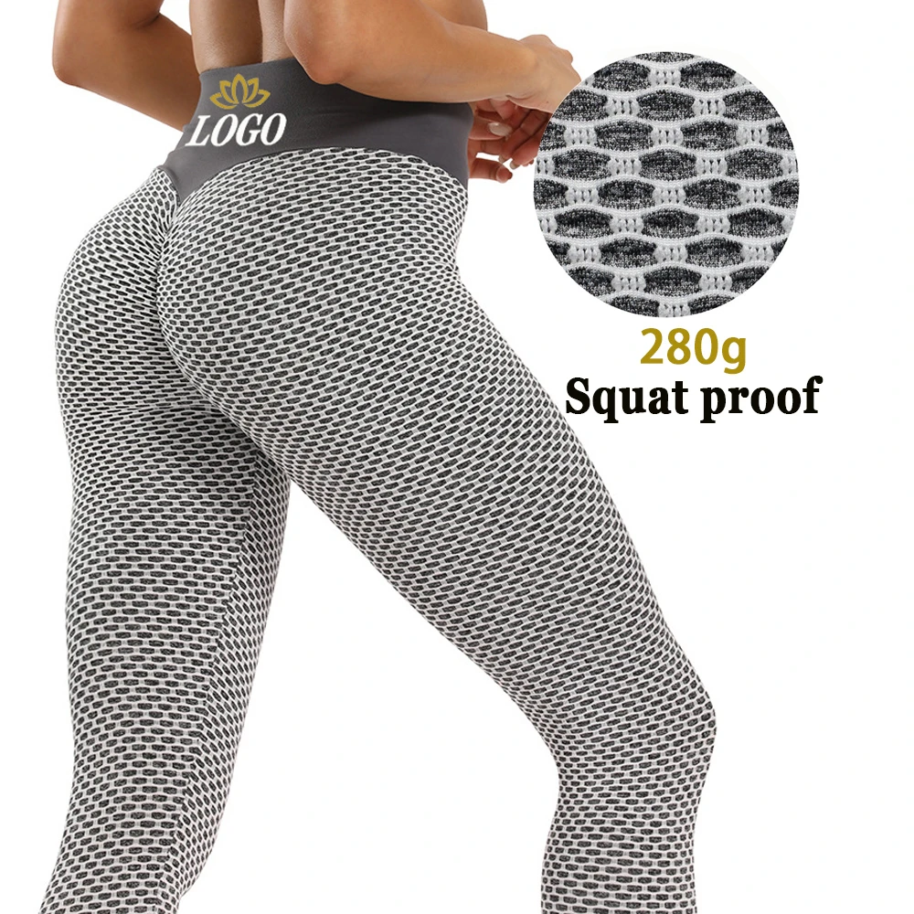 

Custom Squat Proof 2021 butt lifting yoga pants Leggings High Waist Fitness Honeycomb Tik Tok Leggings Pants For Women, 7colours