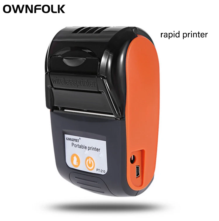 

OWNFOLK PT210 2 inch 58mm Mini Android Pos Printer Portable Printer BT Thermal Line Receipt Printer