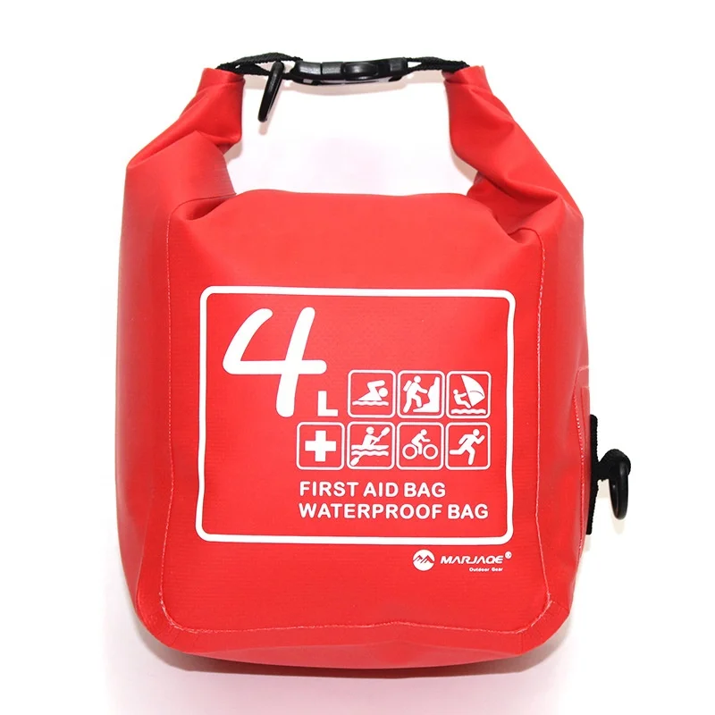 

Waterproof Emergency Bag First Aid Dry Bag for Traveling Camping Rafting Kayaking with Single Strap 500d Pvc Tarpaulin, 3 colors