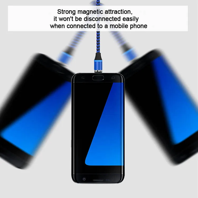 1m 3.3FT Nylon Braided LED Magnetic Micro USB Type C Charging Cable For Iphone - ANKUX.COM