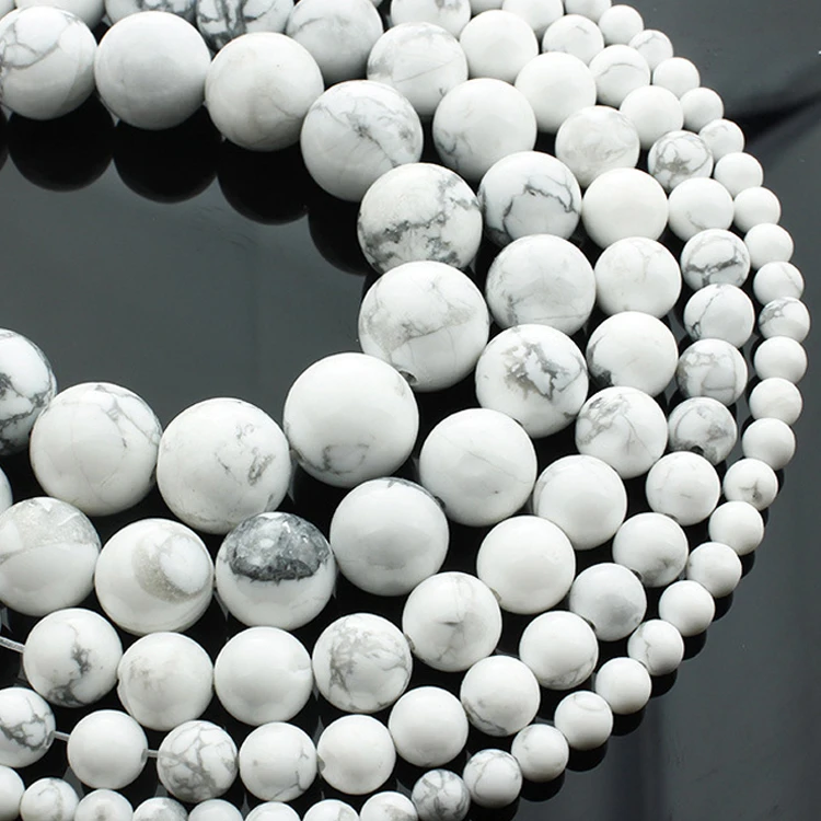

XuQian Natural Stone Beads Colorful Turquoise Stone Loose Beads For Jewelry DIY Making, Picture