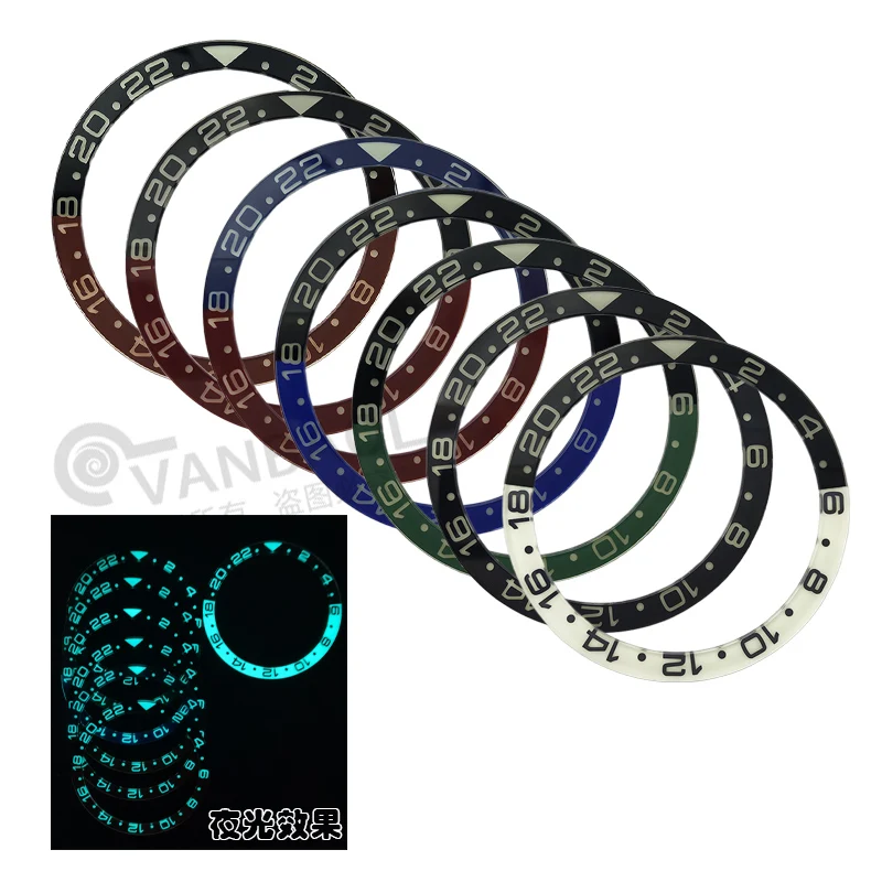 JGZA 38mm*31.5mm Sapphire Glass Bezel Insert Fit for SKX007 SKX009 SRPD Watch Case Men Watch Parts High Quality Watch Bezels
