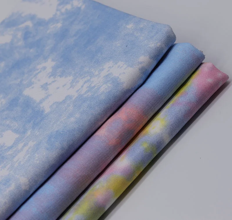 

100%Cotton Eco-friendly Denim Fabrics Thick Tie dyed After Washing Jeans Fabric For Pants Jackets