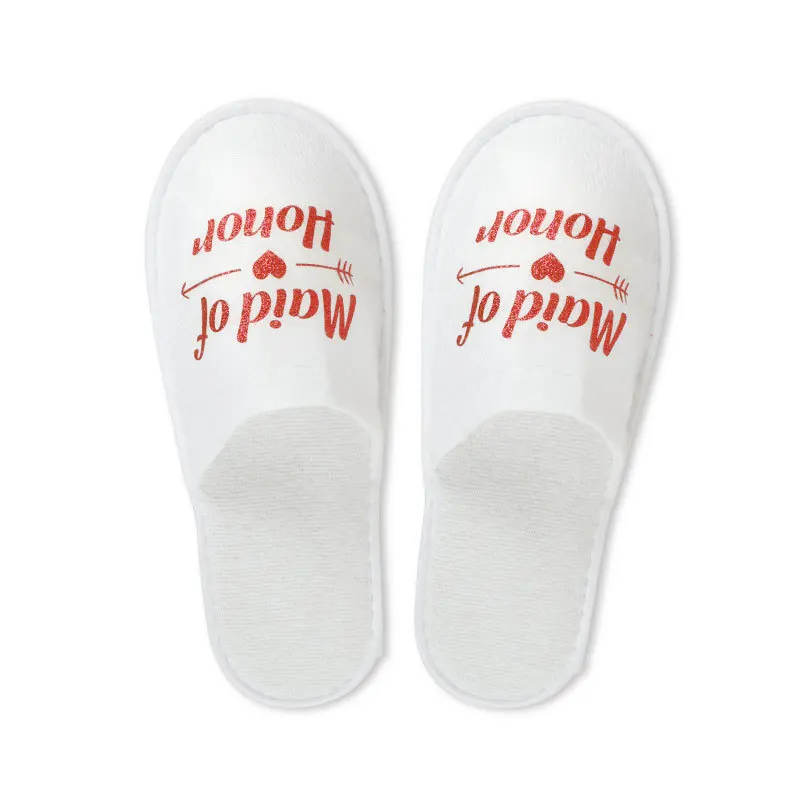 

Wedding Party Disposable Slippers Bride Bridesmaid Party Slippers for Wedding Guests, Picture