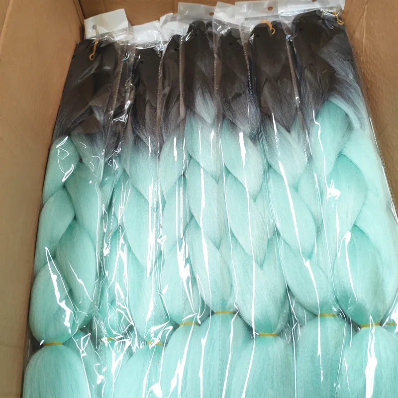 

Wholesale 80 colors ombre 2 tones 3 tones 4 tones ombre color jumbo braiding hair, Custom-made