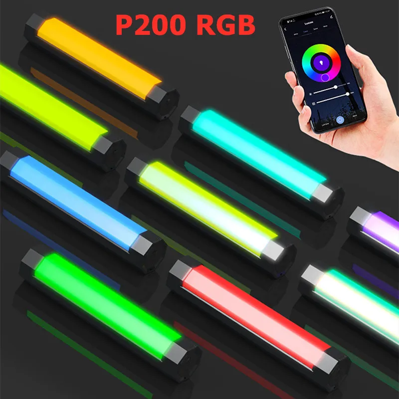 

LUXCEO P200 RGB LED RGB soft light Tube Portable Handheld Photography Lighting Stick CCT Mode Photos Video Light APP control