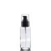 Cosmetic Packaging Empty Round Black Glass Airless Bottle for Skin Care Lotion liquid Foundation